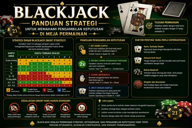 Blackjack, Panduan Strategi untuk Memahami Pengambilan Keputusan di Meja Permainan Blackjack